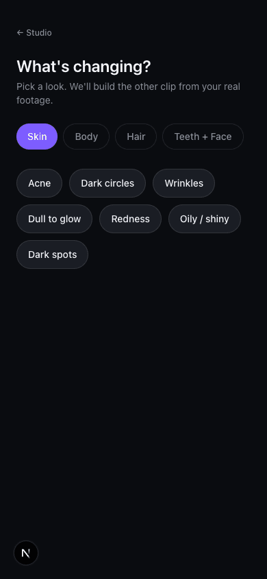 ReelTake before and after look picker